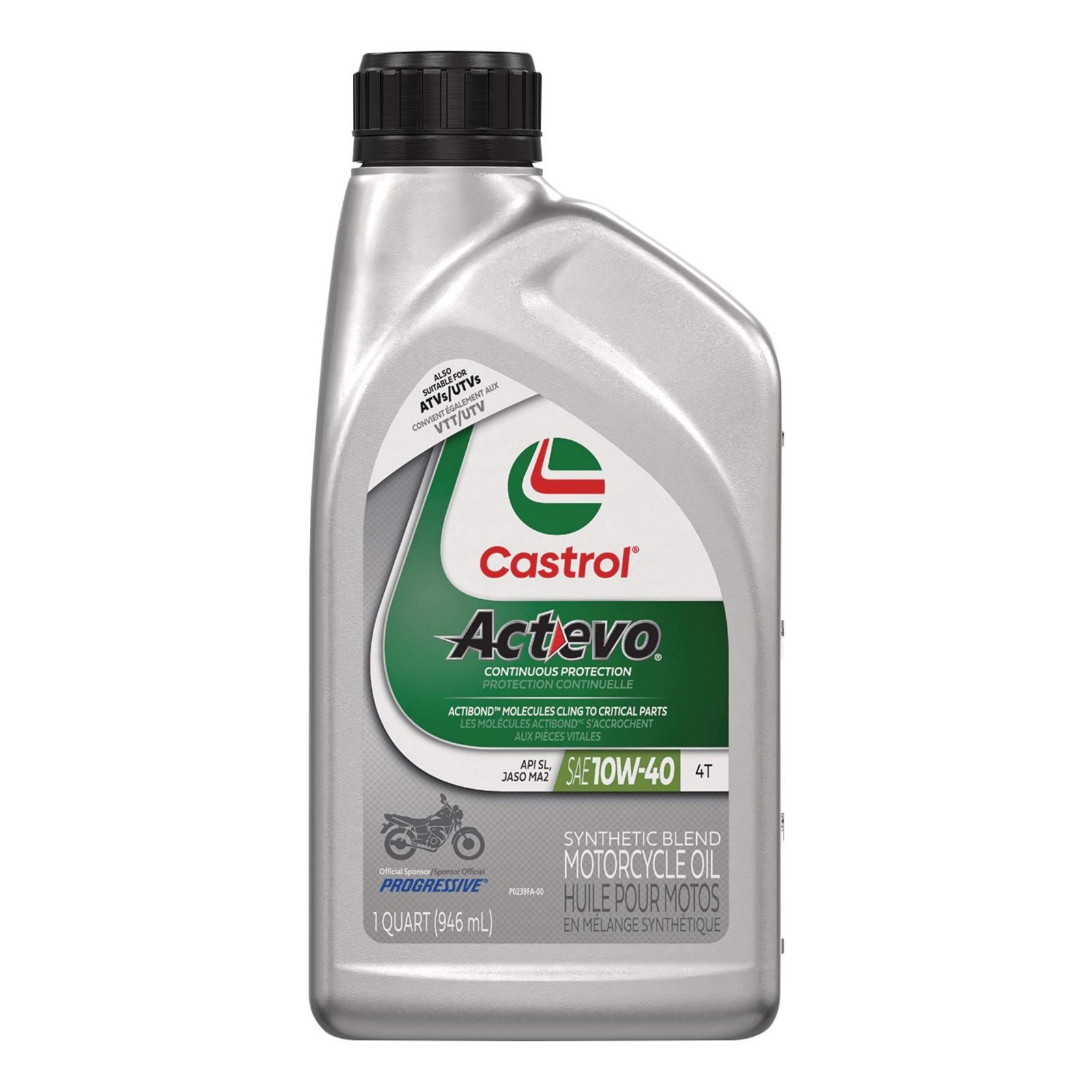 Huile moteur moto 4T Castrol Actevo 10W-40 1L 4T-10W40-A-1L - OtoParts.ma