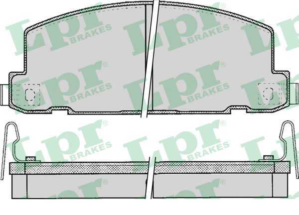 Jeu de 4 plaquettes de frein avant LPR 05P053 - OtoParts.ma