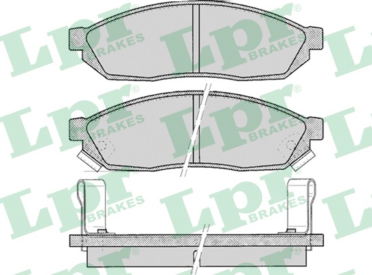 Jeu de 4 plaquettes de frein avant LPR 05P075 - OtoParts.ma