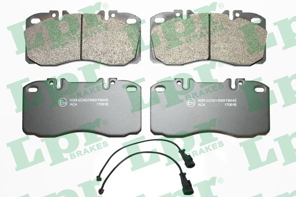 Jeu de 4 plaquettes de frein avant LPR 05P1164A - OtoParts.ma