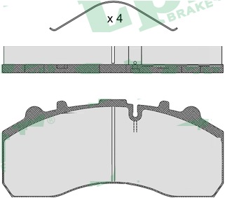 Jeu de 4 plaquettes de frein avant LPR 05P1173 - OtoParts.ma