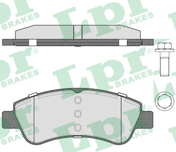 Jeu de 4 plaquettes de frein avant LPR 05P1188 - OtoParts.ma