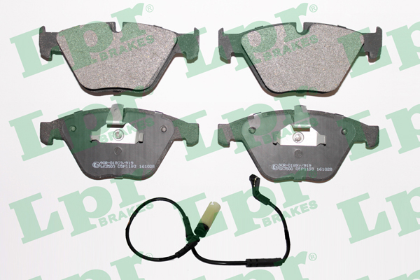 Jeu de 4 plaquettes de frein avant LPR 05P1193A - OtoParts.ma