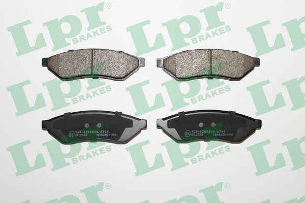 Jeu de 4 plaquettes de frein arrière LPR 05P1198 - OtoParts.ma