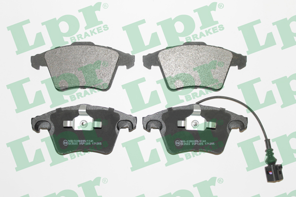 Jeu de 4 plaquettes de frein avant LPR 05P1205 - OtoParts.ma
