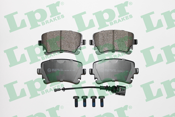 Jeu de 4 plaquettes de frein arrière LPR 05P1206 - OtoParts.ma