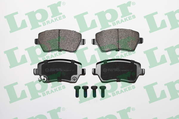 Jeu de 4 plaquettes de frein arrière LPR 05P1229 - OtoParts.ma