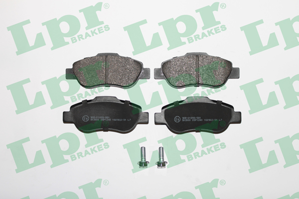 Jeu de 4 plaquettes de frein avant LPR 05P1240 - OtoParts.ma