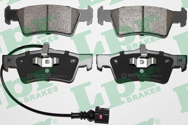 Jeu de 4 plaquettes de frein arrière LPR 05P1284 - OtoParts.ma