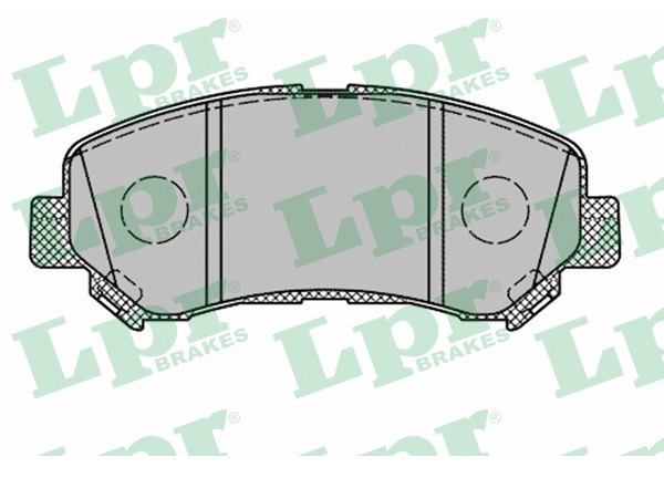 Jeu de 4 plaquettes de frein avant LPR 05P1314 - OtoParts.ma
