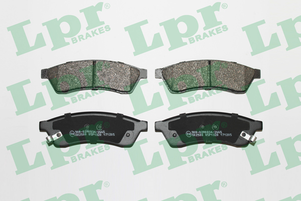 Jeu de 4 plaquettes de frein arrière LPR 05P1320 - OtoParts.ma