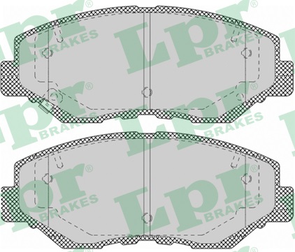 Jeu de 4 plaquettes de frein avant LPR 05P1364 - OtoParts.ma