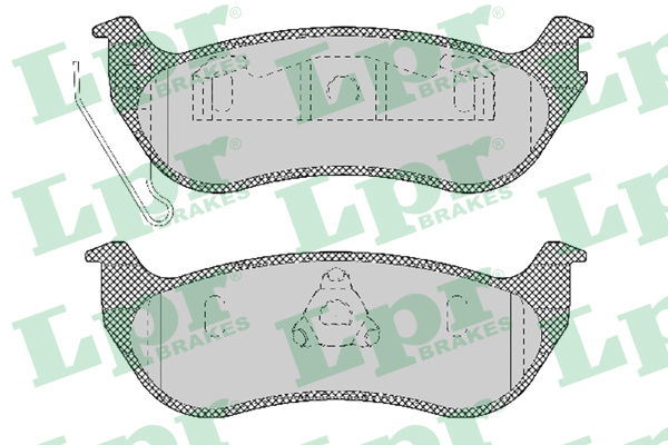 Jeu de 4 plaquettes de frein arrière LPR 05P1366 - OtoParts.ma