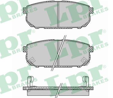Jeu de 4 plaquettes de frein arrière LPR 05P1370 - OtoParts.ma