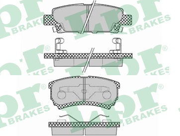 Jeu de 4 plaquettes de frein arrière LPR 05P1373 - OtoParts.ma