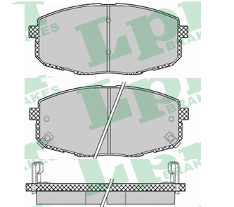 Jeu de 4 plaquettes de frein avant LPR 05P1375 - OtoParts.ma