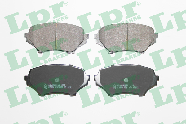Jeu de 4 plaquettes de frein avant LPR 05P1378 - OtoParts.ma