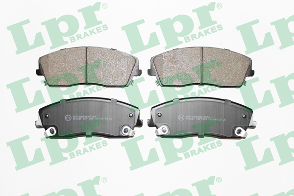 Jeu de 4 plaquettes de frein avant LPR 05P1399 - OtoParts.ma