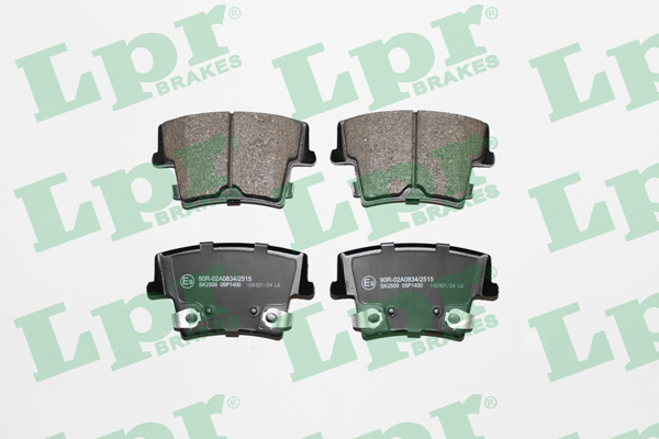Jeu de 4 plaquettes de frein arrière LPR 05P1400 - OtoParts.ma