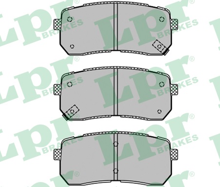 Jeu de 4 plaquettes de frein arrière LPR 05P1450 - OtoParts.ma