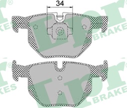 Jeu de 4 plaquettes de frein arrière LPR 05P1472 - OtoParts.ma