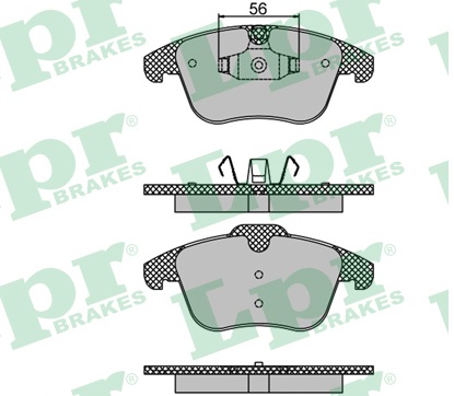 Jeu de 4 plaquettes de frein avant LPR 05P1486 - OtoParts.ma