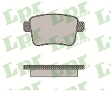 Jeu de 4 plaquettes de frein arrière LPR 05P1487 - OtoParts.ma