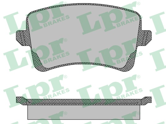 Jeu de 4 plaquettes de frein arrière LPR 05P1489 - OtoParts.ma