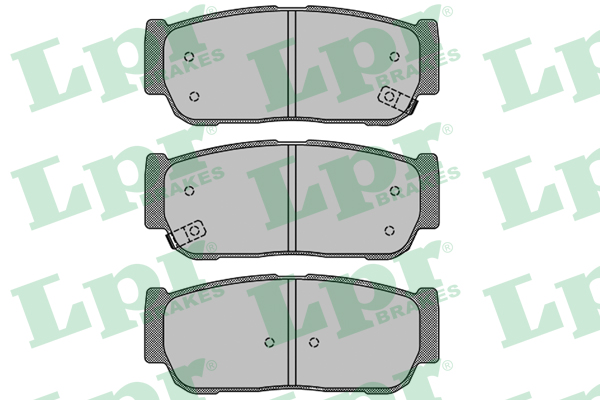 Jeu de 4 plaquettes de frein arrière LPR 05P1504 - OtoParts.ma