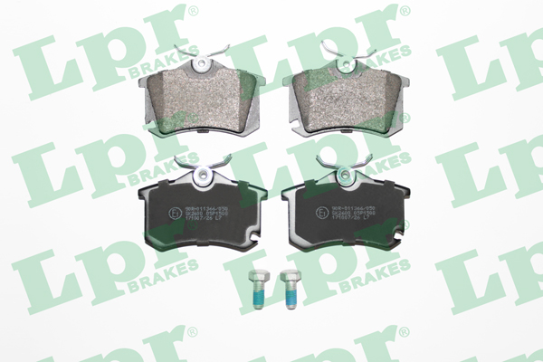 Jeu de 4 plaquettes de frein arrière LPR 05P1508 - OtoParts.ma