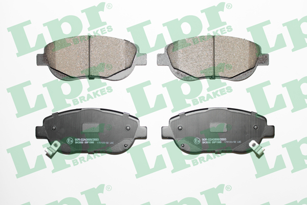Jeu de 4 plaquettes de frein avant LPR 05P1566 - OtoParts.ma