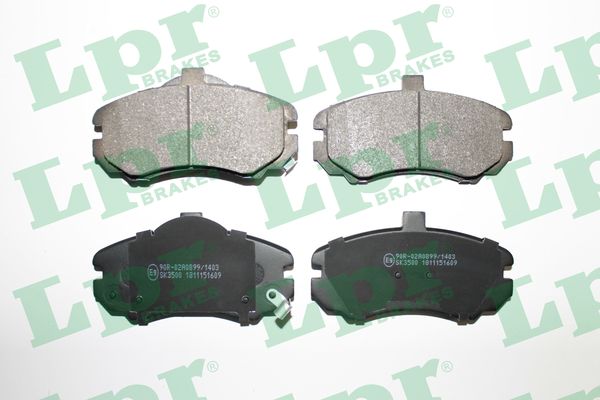 Jeu de 4 plaquettes de frein avant LPR 05P1609 - OtoParts.ma