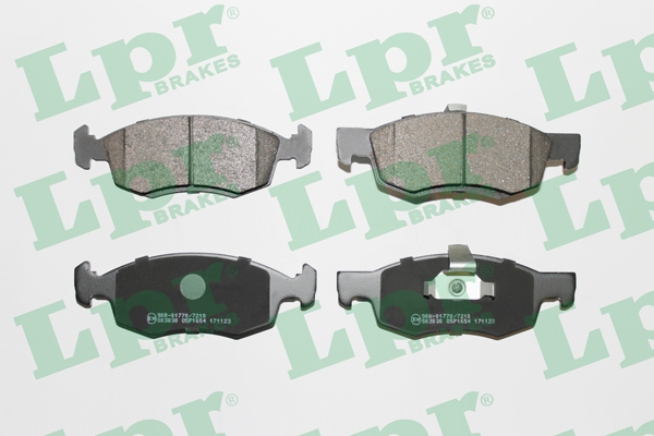 Jeu de 4 plaquettes de frein avant LPR 05P1654 - OtoParts.ma