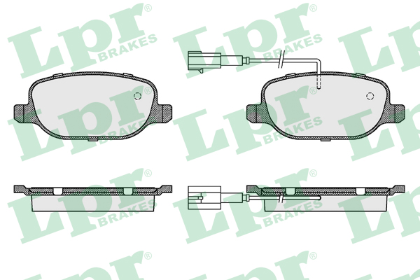 Jeu de 4 plaquettes de frein arrière LPR 05P1659 - OtoParts.ma