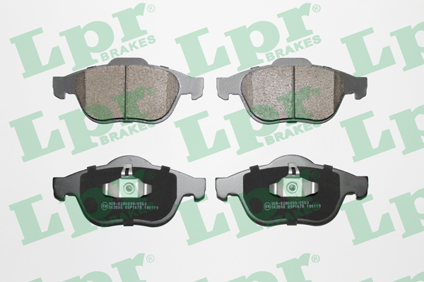 Jeu de 4 plaquettes de frein avant LPR 05P1678 - OtoParts.ma