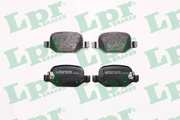 Jeu de 4 plaquettes de frein arrière LPR 05P1725 - OtoParts.ma