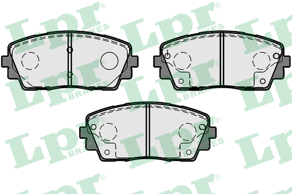Jeu de 4 plaquettes de frein avant LPR 05P1726 - OtoParts.ma