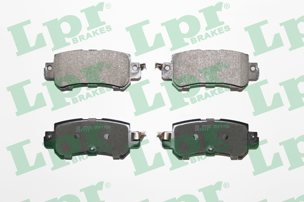 Jeu de 4 plaquettes de frein arrière LPR 05P1756 - OtoParts.ma