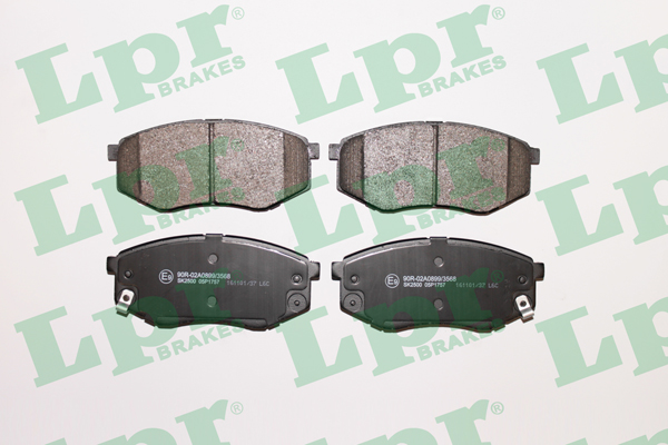 Jeu de 4 plaquettes de frein avant LPR 05P1757 - OtoParts.ma