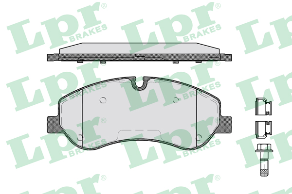 Jeu de 4 plaquettes de frein avant LPR 05P1786 - OtoParts.ma