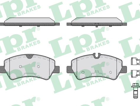 Jeu de 4 plaquettes de frein arrière LPR 05P1787 - OtoParts.ma
