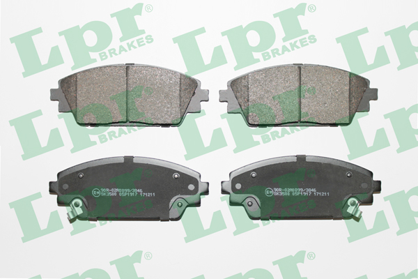Jeu de 4 plaquettes de frein avant LPR 05P1917 - OtoParts.ma