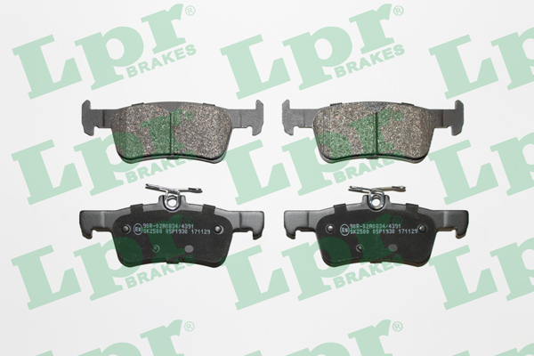 Jeu de 4 plaquettes de frein arrière LPR 05P1930 - OtoParts.ma
