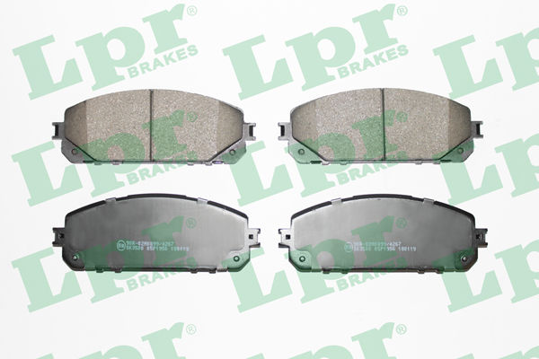 Jeu de 4 plaquettes de frein avant LPR 05P1956 - OtoParts.ma
