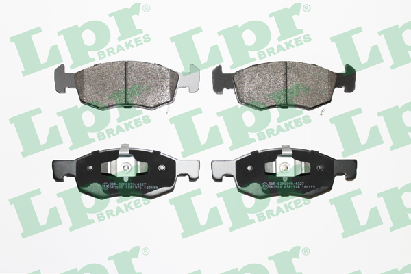 Jeu de 4 plaquettes de frein avant LPR 05P1976 - OtoParts.ma