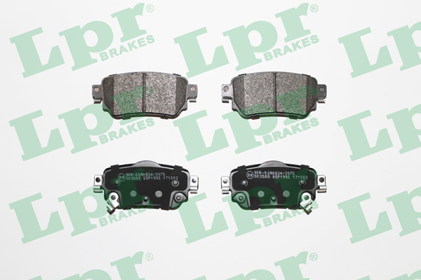 Jeu de 4 plaquettes de frein arrière LPR 05P1992 - OtoParts.ma
