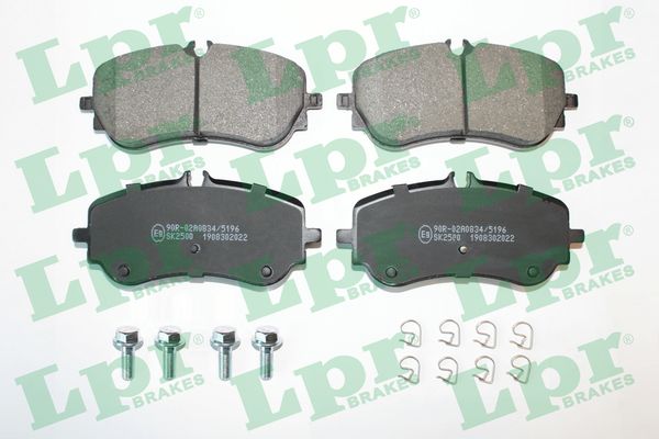 Jeu de 4 plaquettes de frein arrière LPR 05P2022 - OtoParts.ma