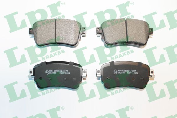 Jeu de 4 plaquettes de frein arrière LPR 05P2034 - OtoParts.ma