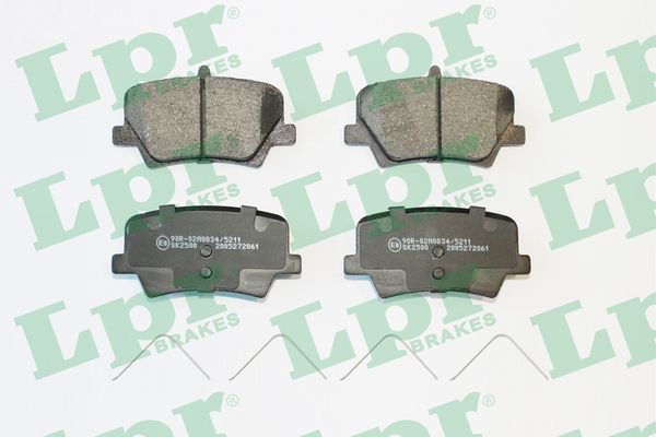 Jeu de 4 plaquettes de frein arrière LPR 05P2061 - OtoParts.ma