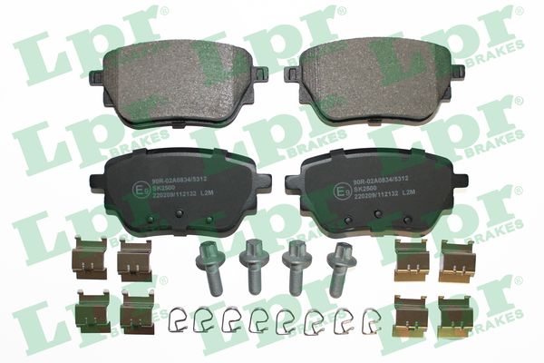 Jeu de 4 plaquettes de frein arrière LPR 05P2132K - OtoParts.ma